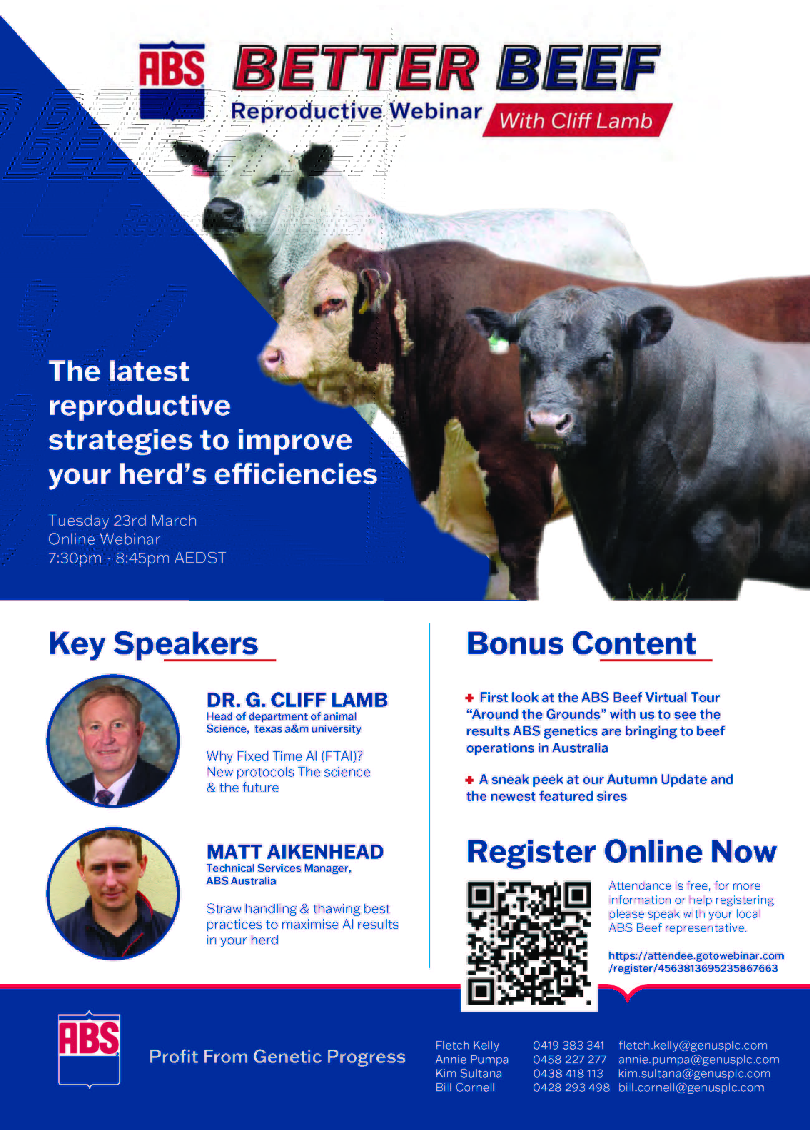 Better Beef Reproductive inar with Cliff Lamb ABS Global Australia