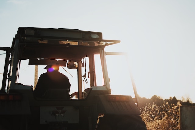 Farmer driving a tractor #LendaHand